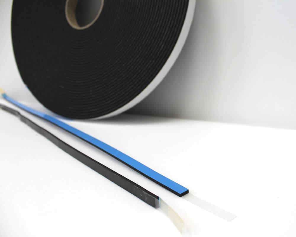 Foam tape UK, adhesive nitrile tape, stick-on rubber tape